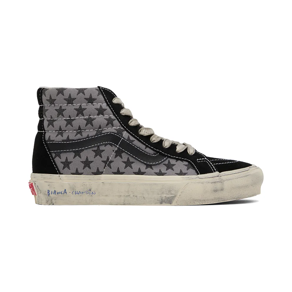 Vans Black & Gray Bianca Chandôn Edition Sk8-Hi Reissue Sneakers (VN0A4BVH82Q)