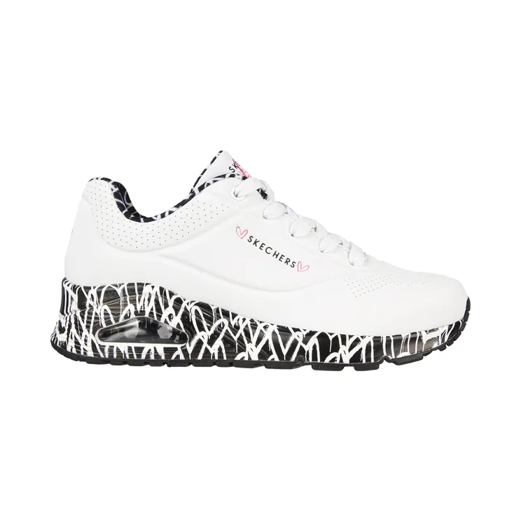 Skechers x JGoldcrown: Uno Loving Love “White / Black (155506 Wbk)” (155506WBK)