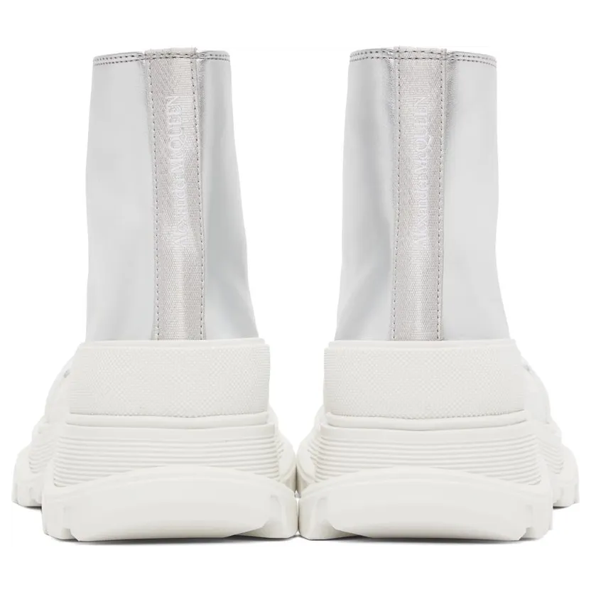 Alexander McQueen Silver Tread Slick High Sneakers (705659W4TX1) (2)
