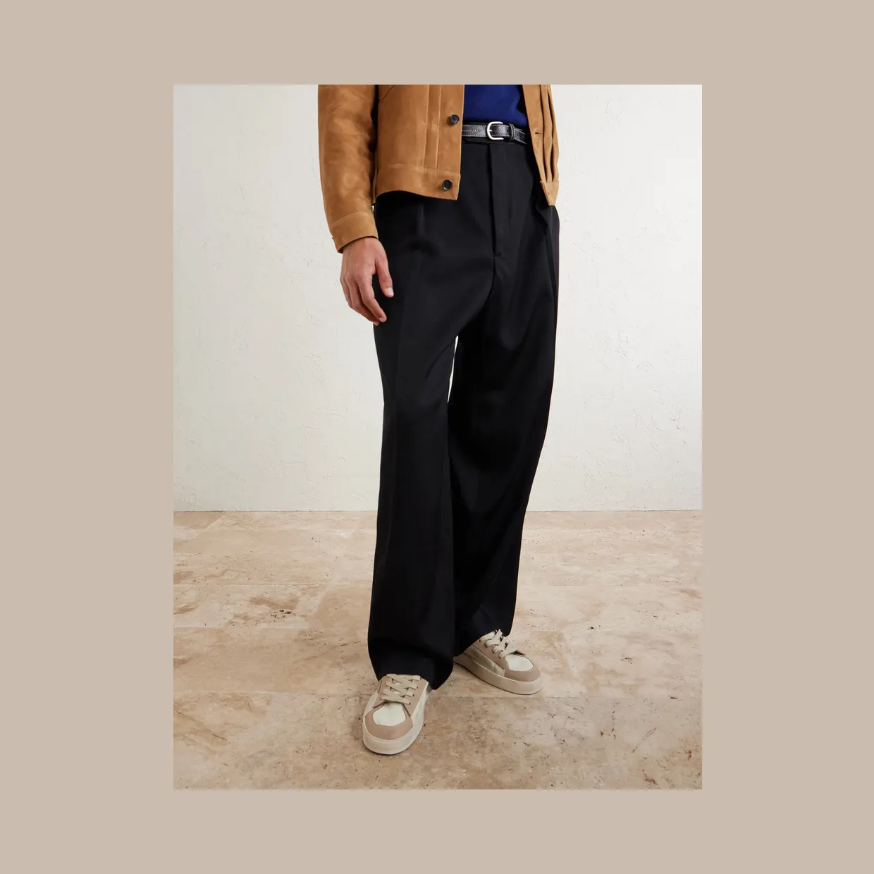 Golden Goose Stardan Distressed Colour-Block Full-Grain Nubuck and Leather Sneakers Beige (GMF00667.F008140) (3)