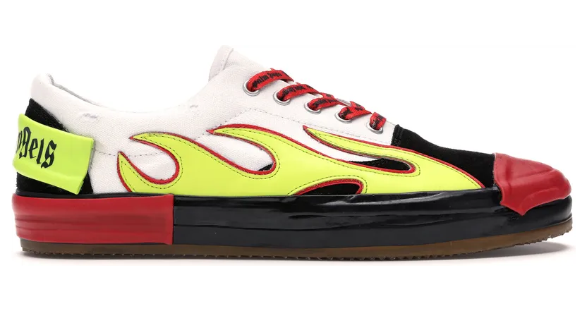 Palm Angels Low Top Multicolored Flame White