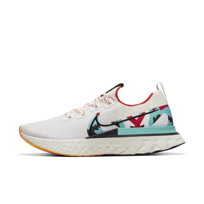 Nike React Infinity Run Flyknit A.I.R Sail Sail/Track Red-Laser Orange-Black (CV9312-100)