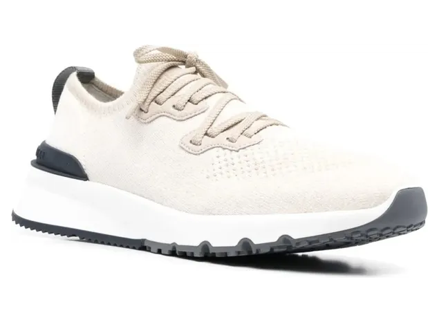 Brunello Cucinelli Knitted Lace-up “White” (MZUKISO250 CW751) (3)