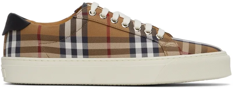 Burberry Brown Check Canvas & Calfskin (8048156)