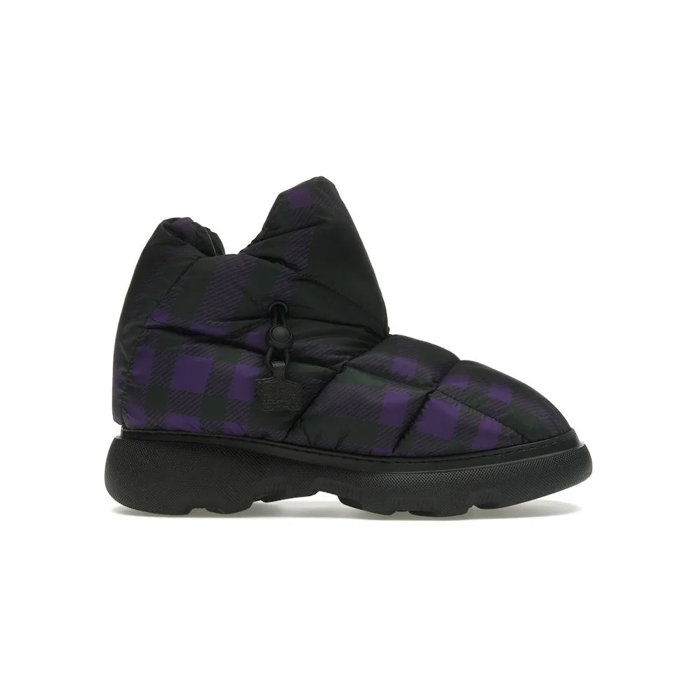 Burberry Check Pillow Boot Black Purple (8077728)