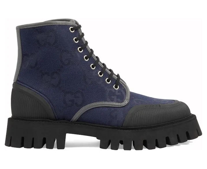 Gucci Novo Lug-Sule Ankle Booties Navy (699970 UKOF0 4549)