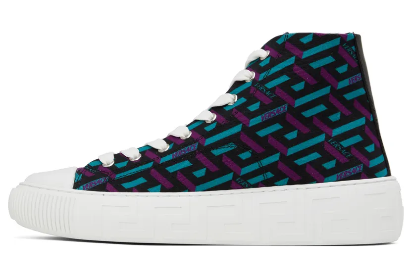 Versace Multicolor Greca High-Top Sneakers (DSU8403 1A02719) (3)