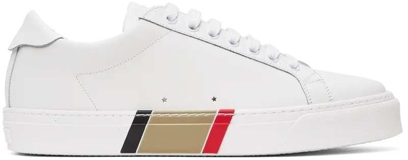 Burberry White Bio-Based Striped Sole Sneakers (8043200)