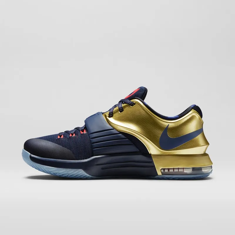 Nike KD 7 Gold Medal Midnight Navy/Metallic Gold-Bright Crimson (706858-476)