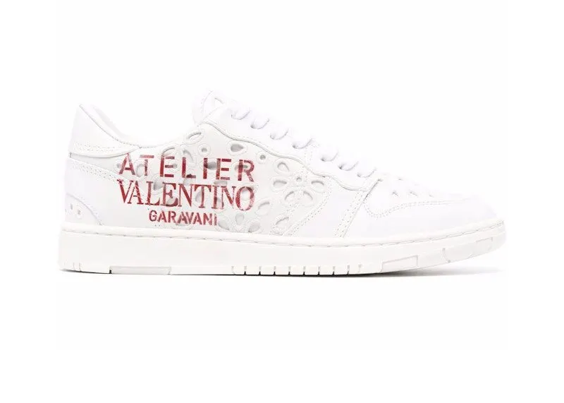Valentino Garavani Leather Graphic Print White Red (ZW2S0CQ6MKGR81)