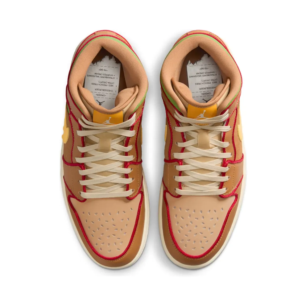 Jordan 1 Mid SE “Cheeseburger” (IB7403-224)
