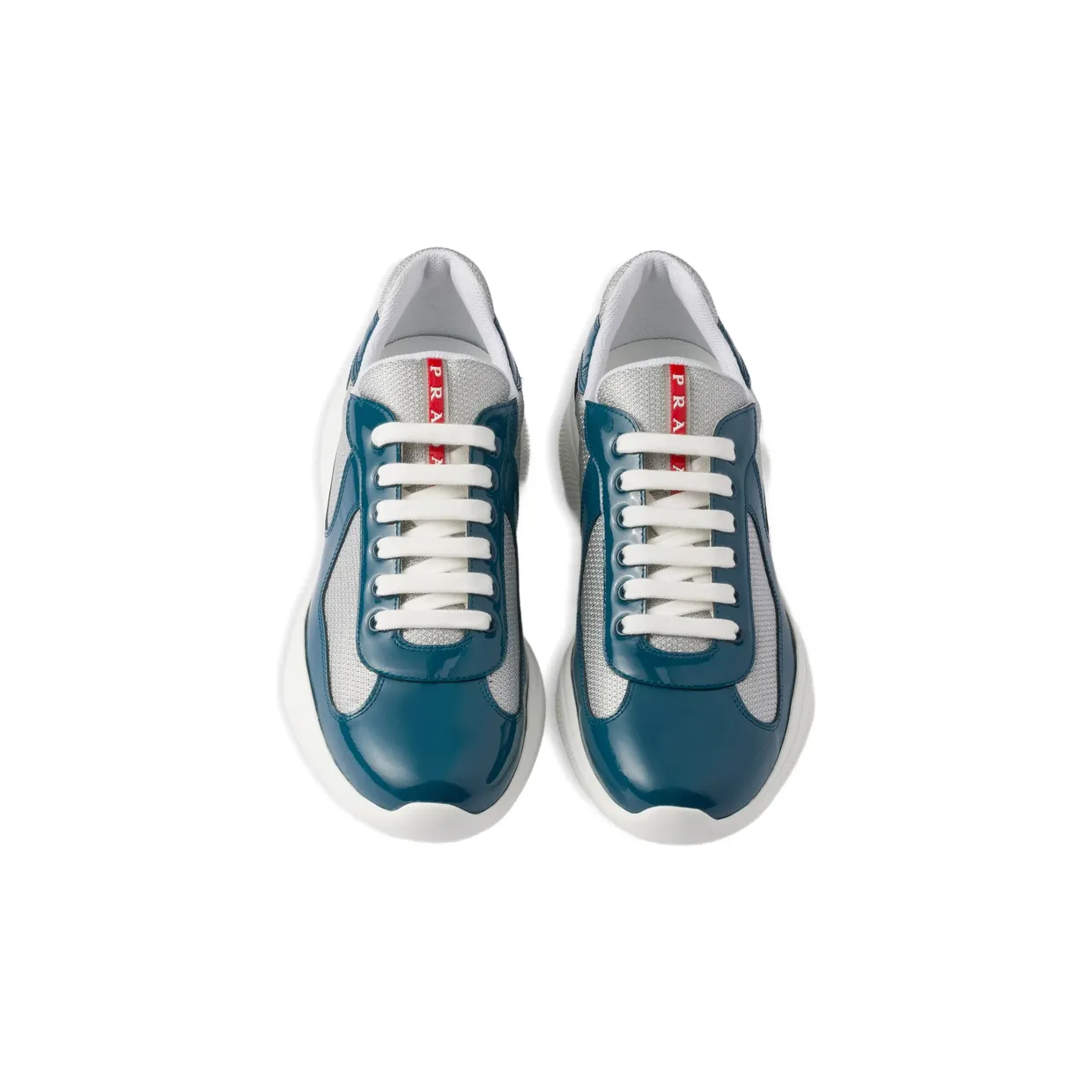 Prada Patent Leather and Technical Fabric America’s Cup “Blue/Grey” (4E3400 F G000 ASZ F0QKD) (2)