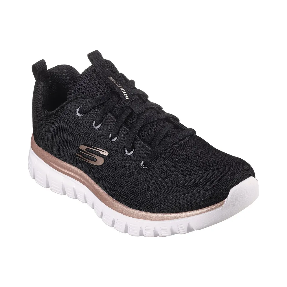 Skechers Graceful – Get Connected Sneaker Black/Gold