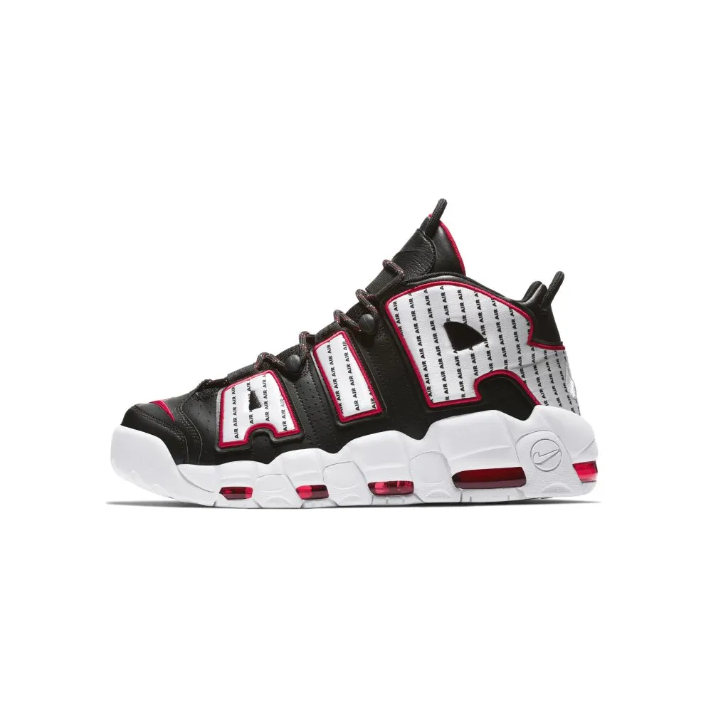 Nike Air More Uptempo Pinstripe Black/White-University Red (AV7947-001)