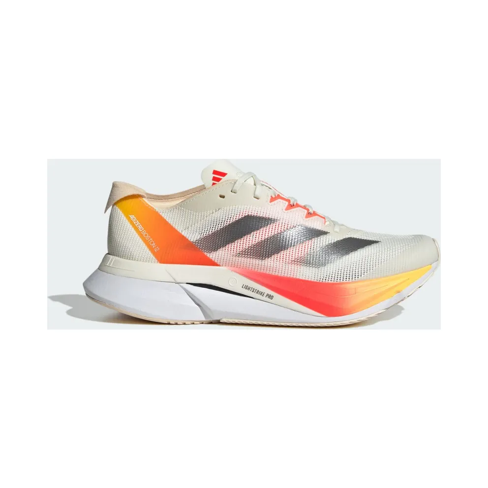 adidas Adizero Boston 12 Ivory Iron Metallic Solar Red (IG3325)