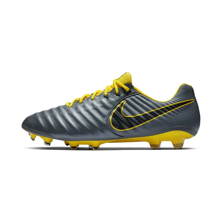 Nike Tiempo Legend 7 Elite FG “Dark Grey / Black / Opti Yellow” (AH7238-070)