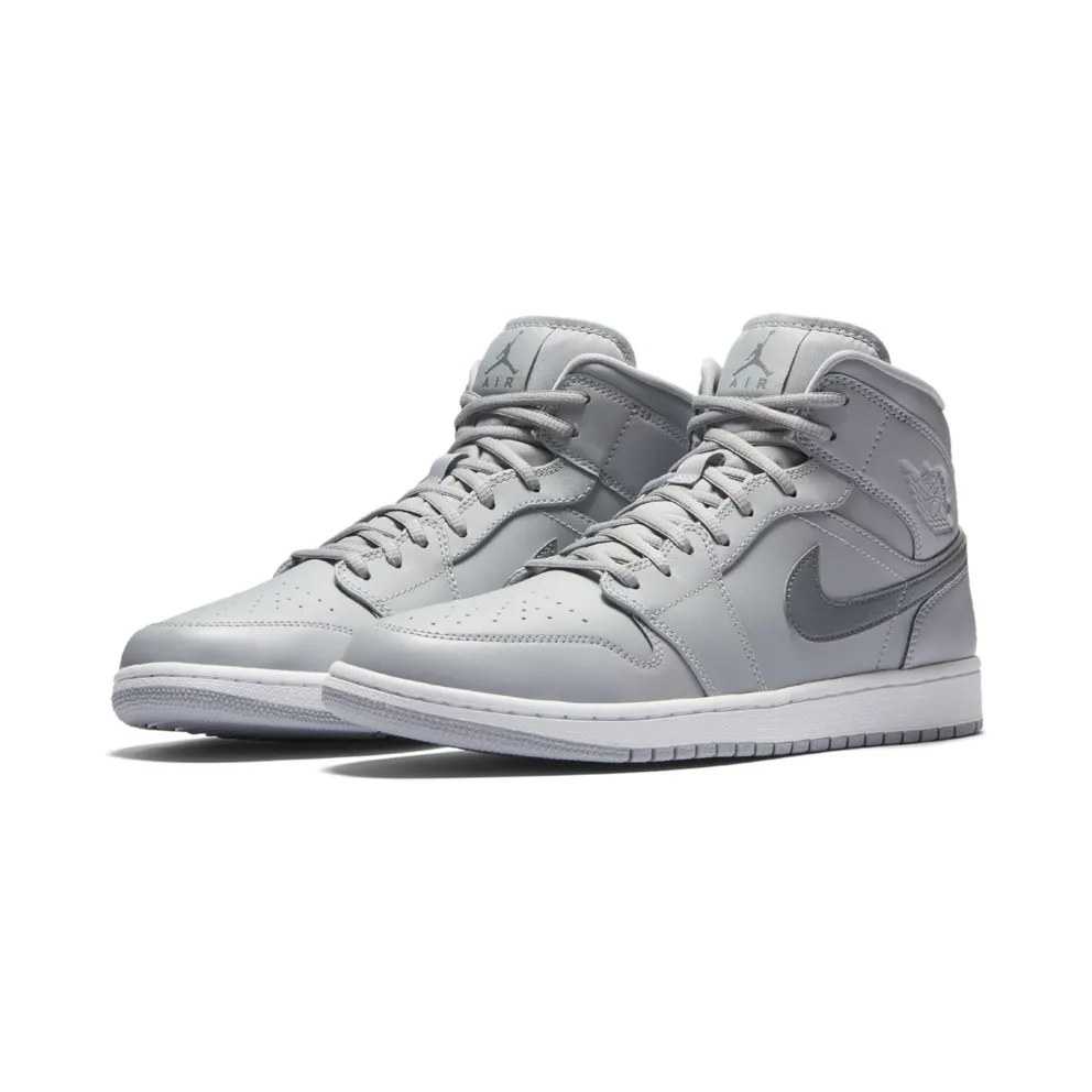 Jordan 1 Retro Mid Wolf Grey Cool Grey Wolf Grey/Cool Grey-White (554724-033)