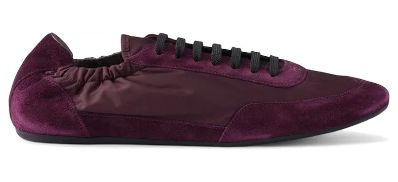 Prada Collapse Sneakers Re-Nylon Suede Elasticized Burgundy (2EG479_D7C_F0007_F_G001)