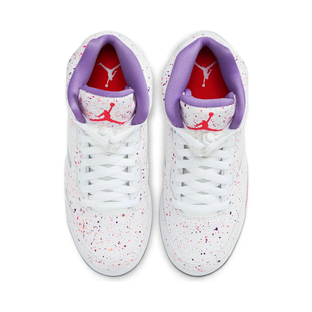 Jordan 5 Retro Easter (2020) (GS) White/Laser Crimson-Voltage Purple (CT1605-100)
