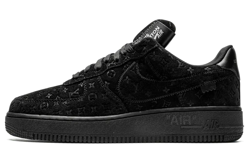 Nike Louis Vuitton Air Force 1 Low “Virgil Abloh – BLACK/BLACK” (1A9VD6)