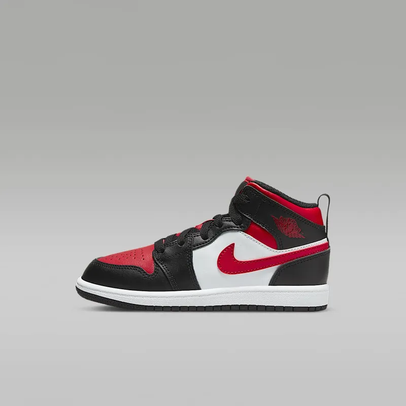 Jordan 1 Mid Younger Kids’ Black (640734-079)