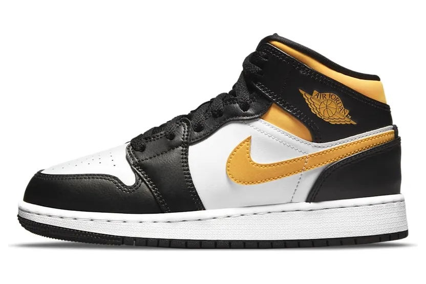 Air Jordan 1 Mid GS “Pollen / Black / White” (554725-177)