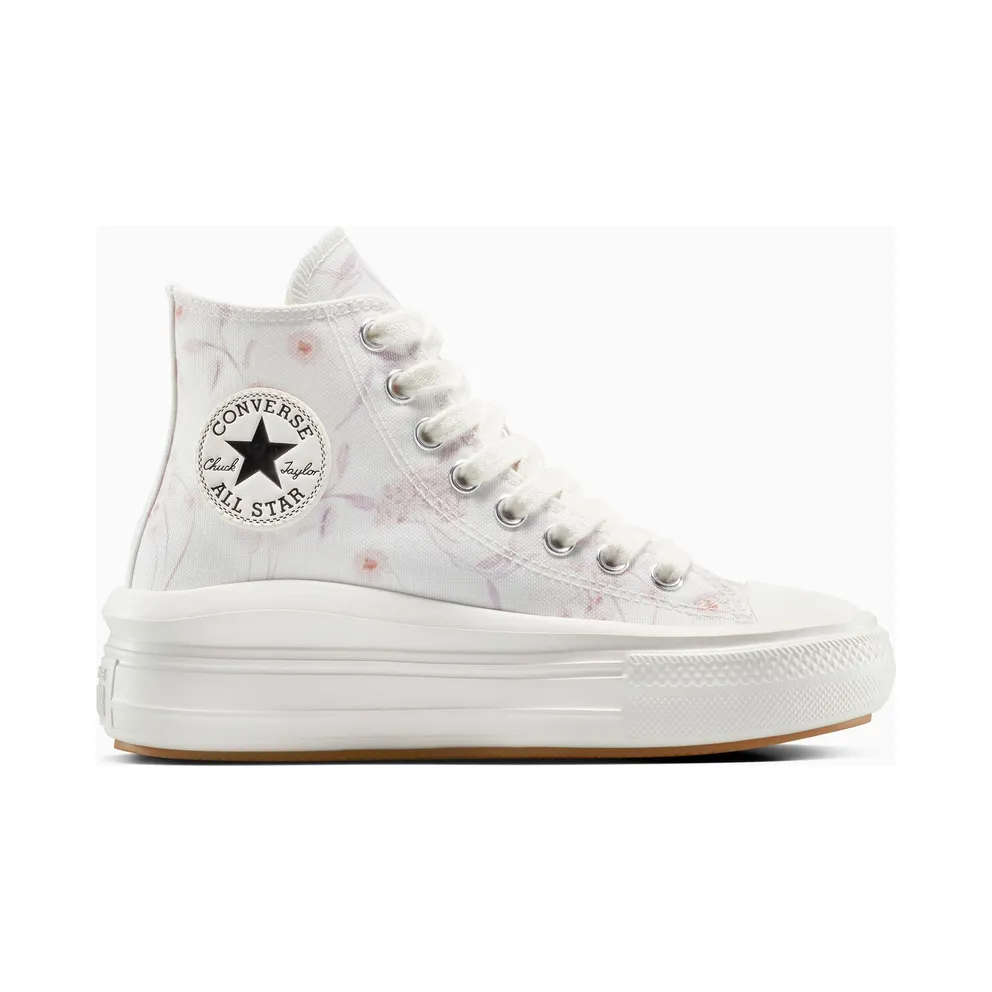 Converse Chuck Taylor All Star Move Platform Flowers Vintage White/Egret/Silver (A15483C)