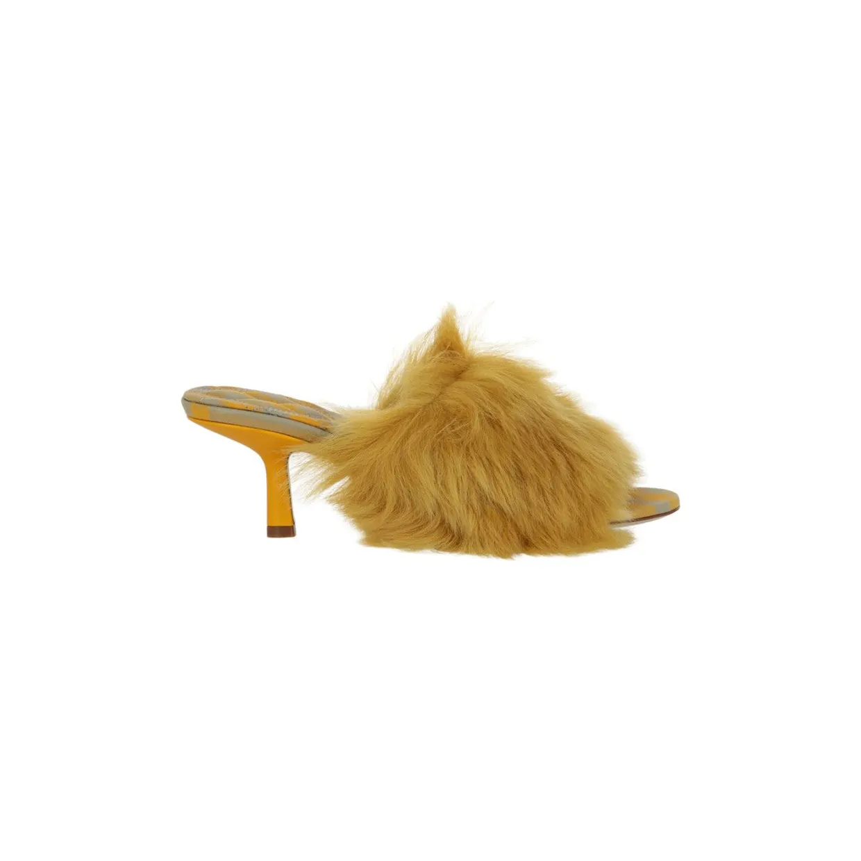 Burberry Jackie Shearling Mules Yellow (8077374)