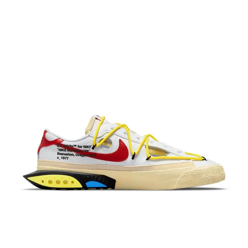 Nike x Off-White Blazer Low “White/University Red-Opti Yellow-Fossil” (DH7863-100)