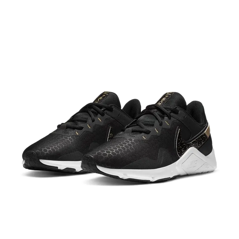 Nike Legend Essential 2 Premium Black White Metallic Gold Grain (CZ3668-001)