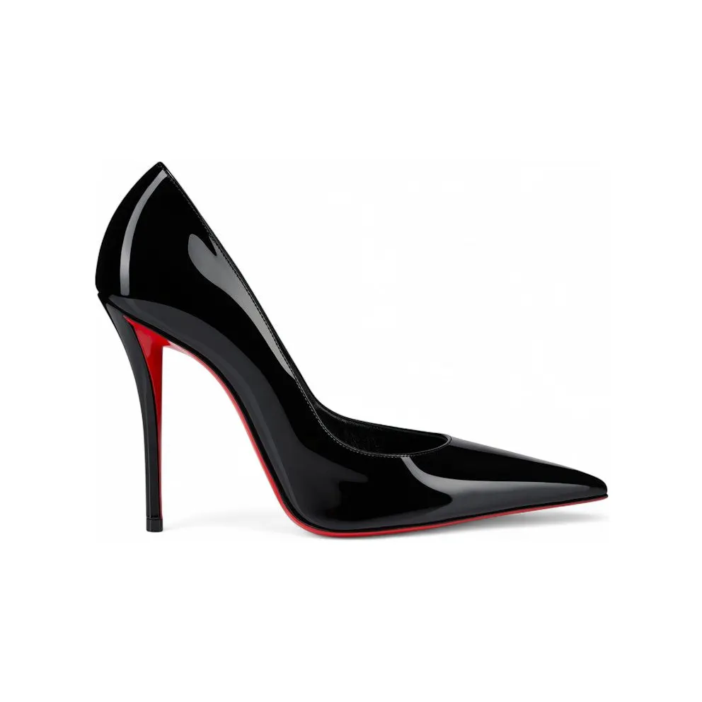 Christian Louboutin Miss Z 100mm Pump Black Patent Calf Leather (1250939B439)