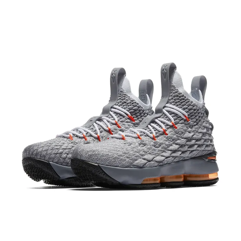 Nike LeBron 15 Safety Orange (GS) Dark Grey/Safety Orange-Wolf Grey-Black (922811-080)