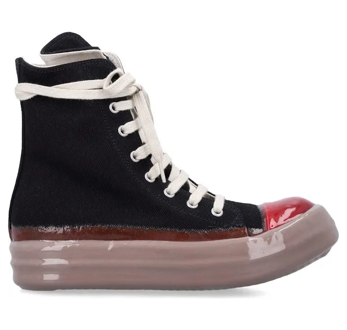 Rick Owens DRKSHDW Sneaks Black Red Dark Beige (DU02E7800 DODP90 3101)