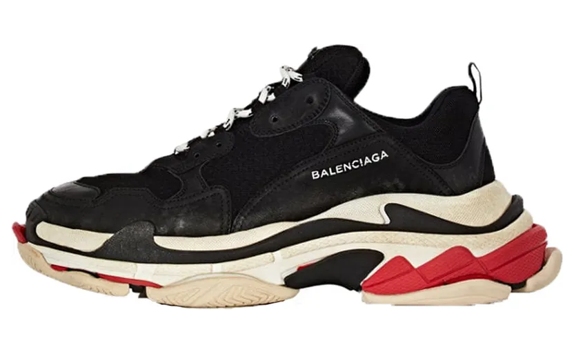 Balenciaga Triple S Black White Red