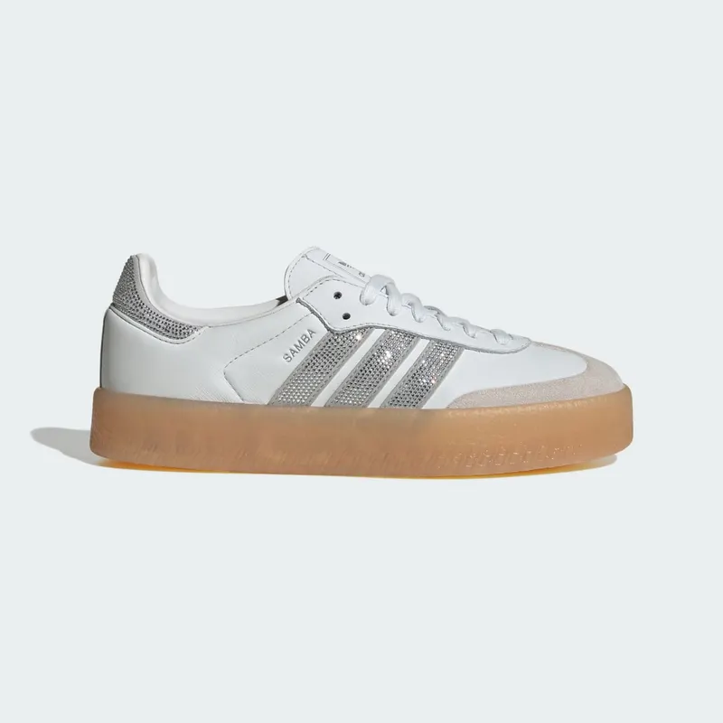 Adidas Samba “Crystal White / Silver Metallic / Gum” (IH4046)