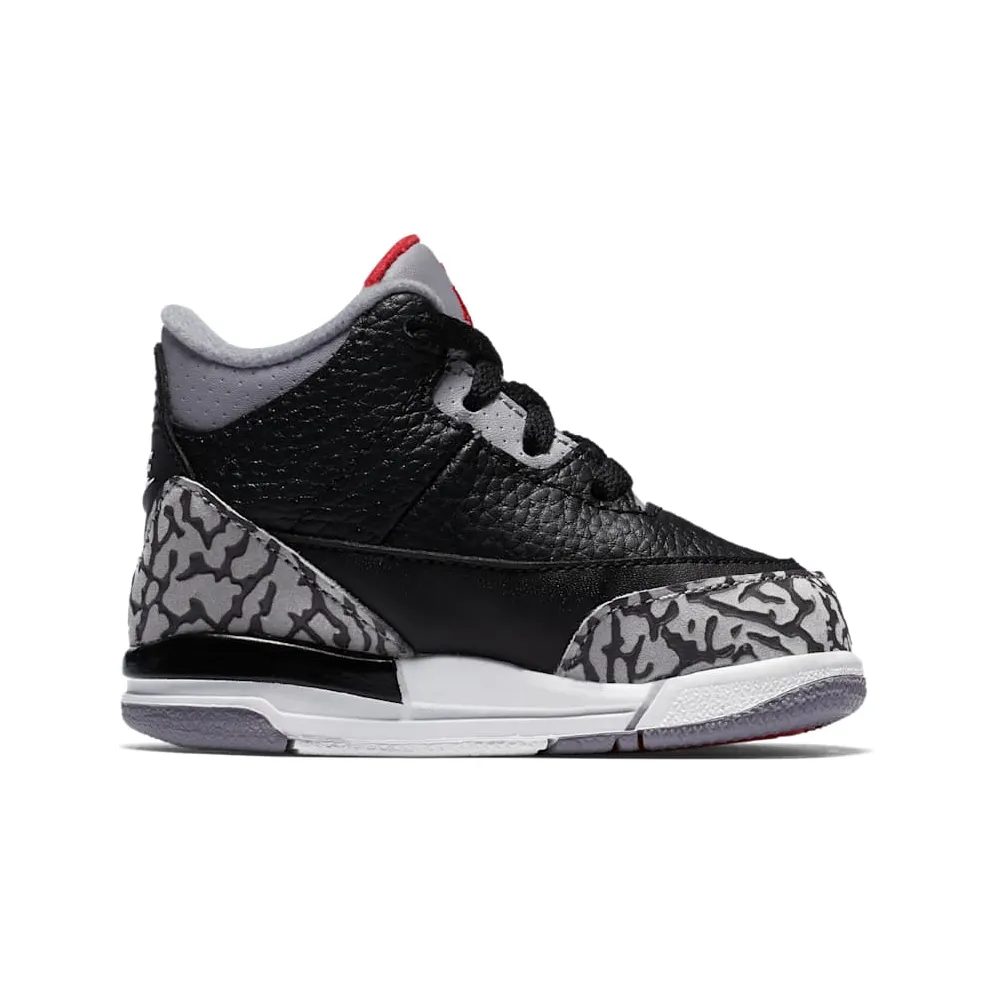 Jordan 3 Retro Black Cement 2018 (TD) Black/Fire Red-Cement Grey-White (832033-021)