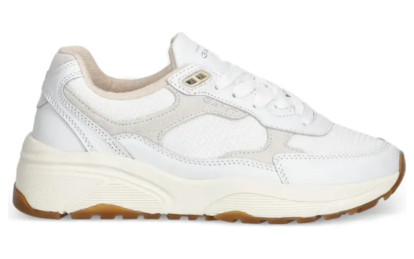 Gant Newile suède sneakers met vlakken – Wit (32531233)