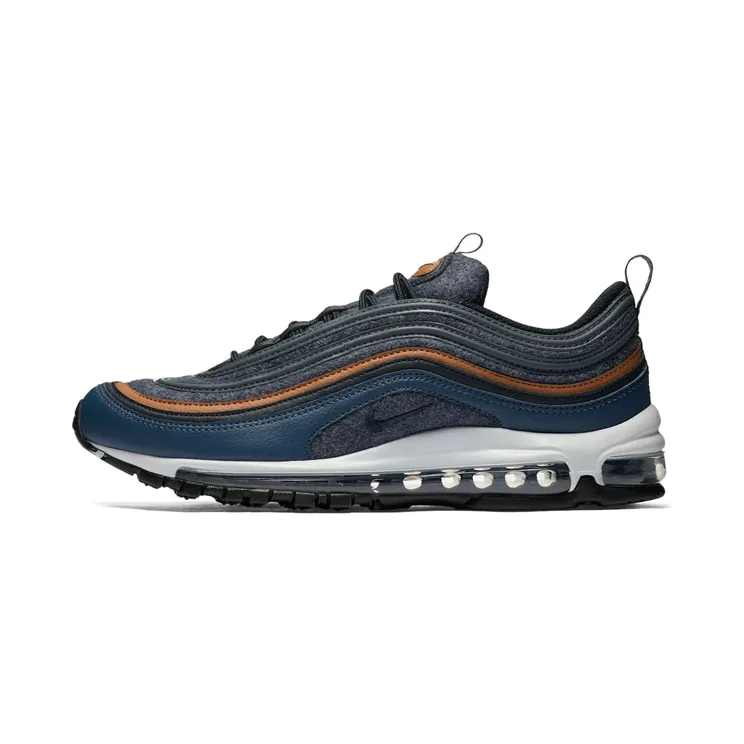 Nike Air Max 97 Wool “Thunder Blue / Ale Brown / Pure Platinum / Dark Obsidian” (312834-400)