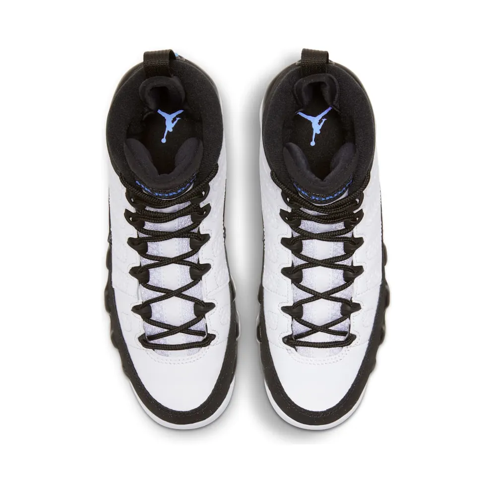 Jordan 9 Retro University Blue (GS) White/University Blue-Black (302359-140)