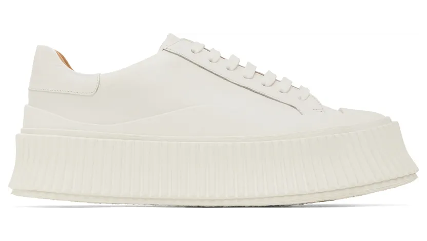 Jil Sander Off-White Agnellato Oversize Sole Sneaker (JS32108A 15016)