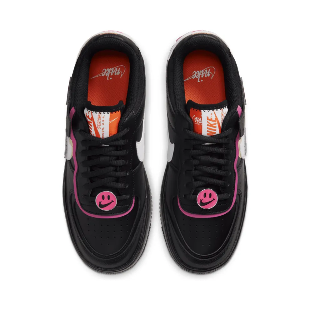 Nike Air Force 1 Shadow Removable Patches Black Pink (W) Black/Limelight-Cosmic Fuchsia-White (CU4743-001)