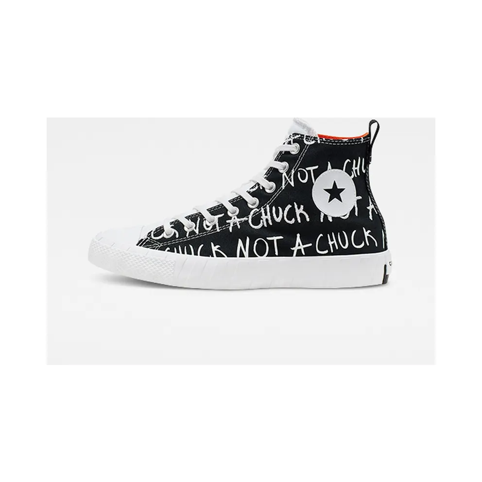 Converse Chuck Taylor All-Star 70s Hi Unt1tl3d “Not a Chuck” Black Black/White-Bold Mandarin (166502C)
