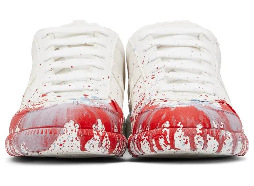 Maison Margiela White & Red Paint Drop Replica H8682 WHITE / VARIAN (S37WS0568 P4129) (2)