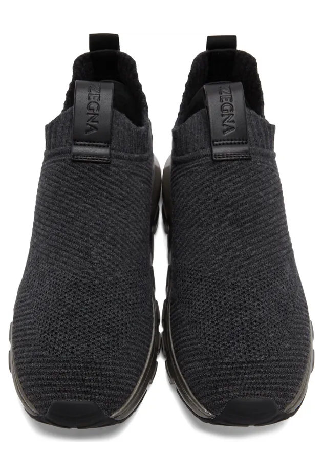 Z Zegna Black Techmerino Sock 2.0 Sneakers (LHSTE-A5131X) (5)