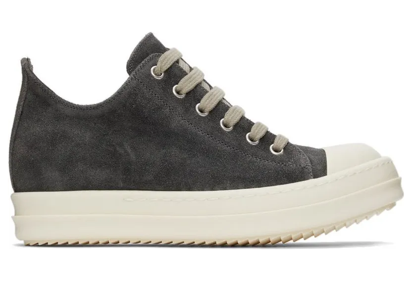 Rick Owens Velvet Suede Low 78111 Dark Dust Milk (RP02A7891 LVS)