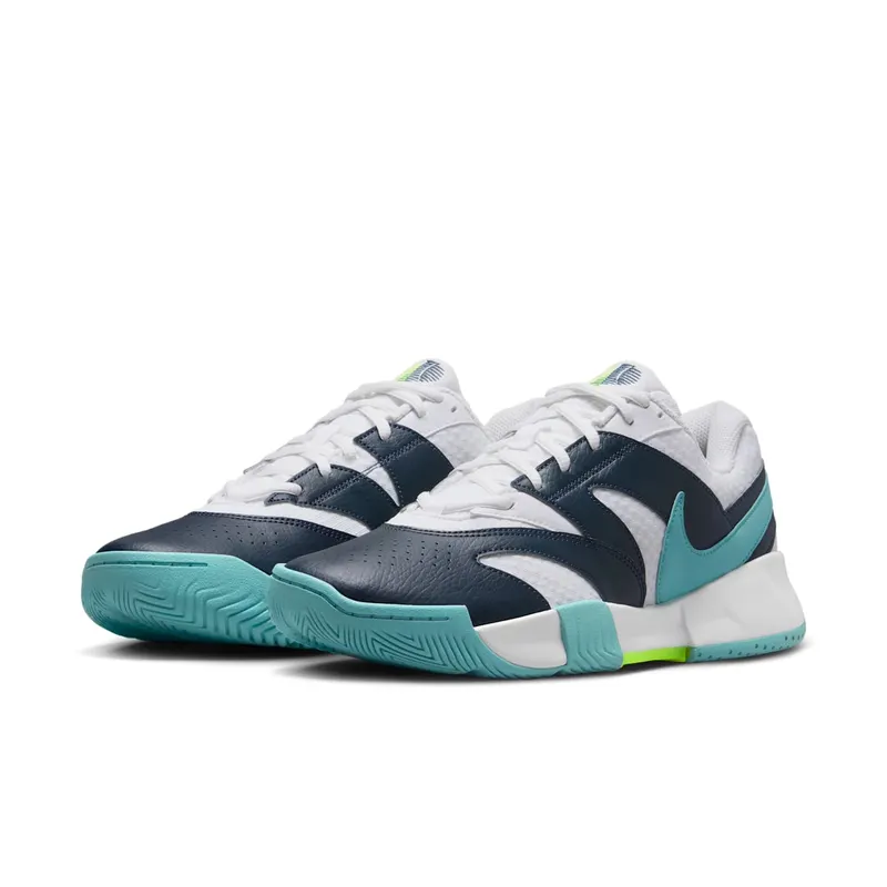 Nike Court Lite 4 White Armory Navy Denim Turquoise Volt (FD6574-101)