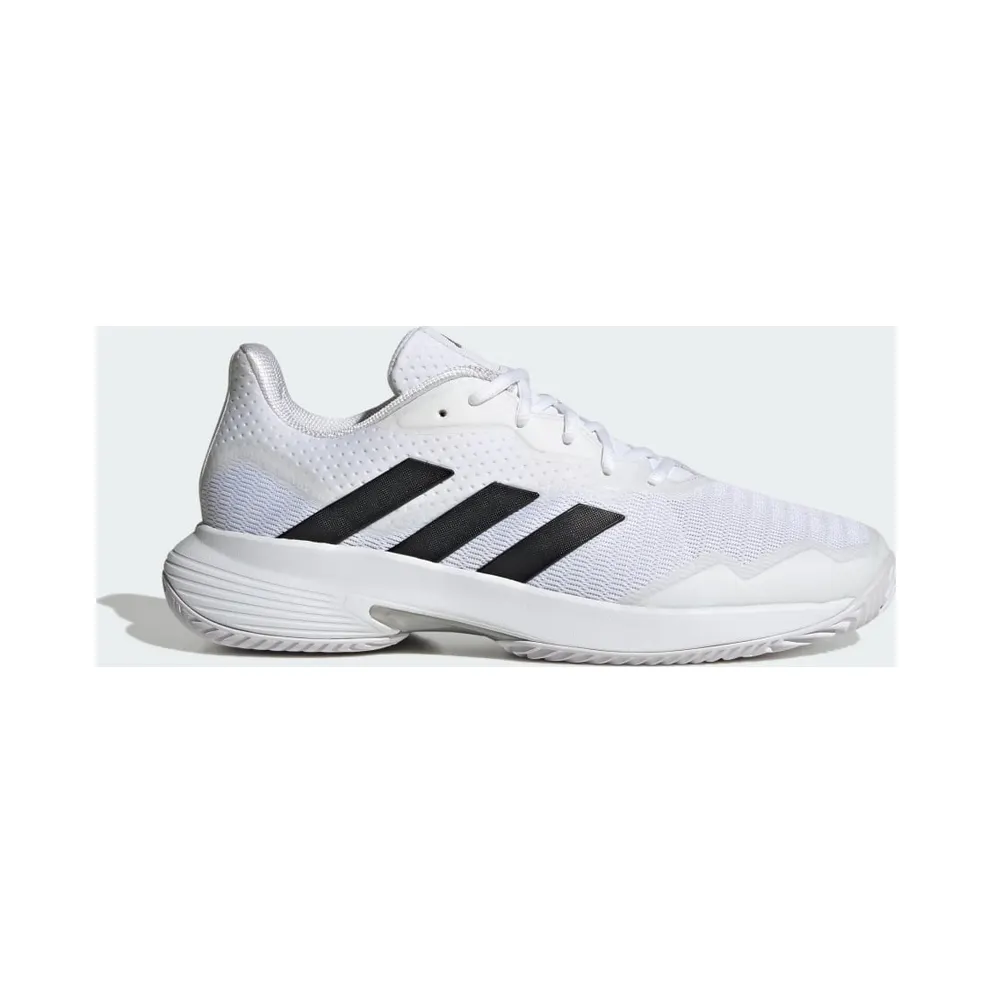 Adidas CourtJam Control Tennis Shoes Cloud White / Core Black / Matte Silver (ID1538)