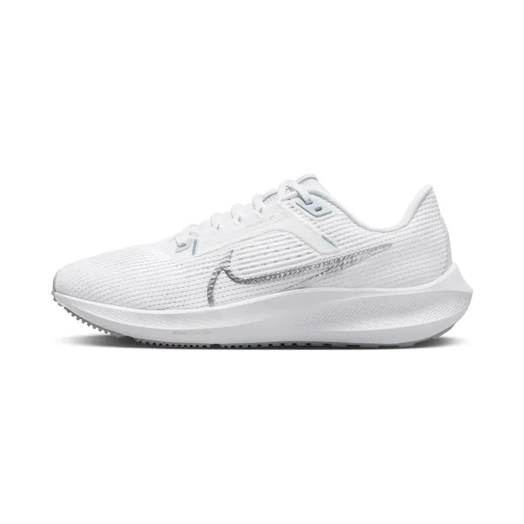 Nike Pegasus 40 “White / Pure Platinum / Metallic Silver” (DV3854-101)