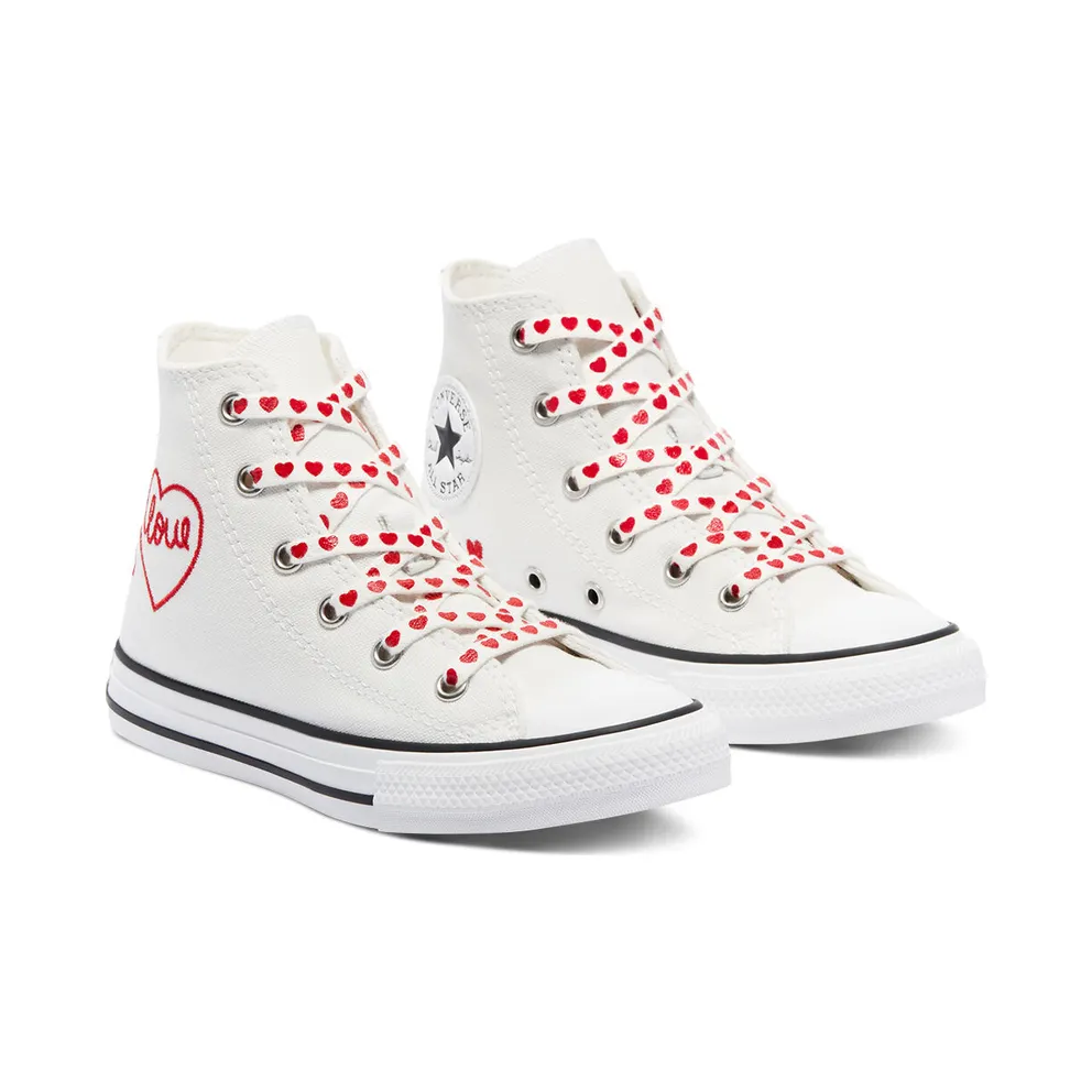 Converse Valentine’s Day Chuck Taylor All Star High Top Vintage White/university Red (671125C)