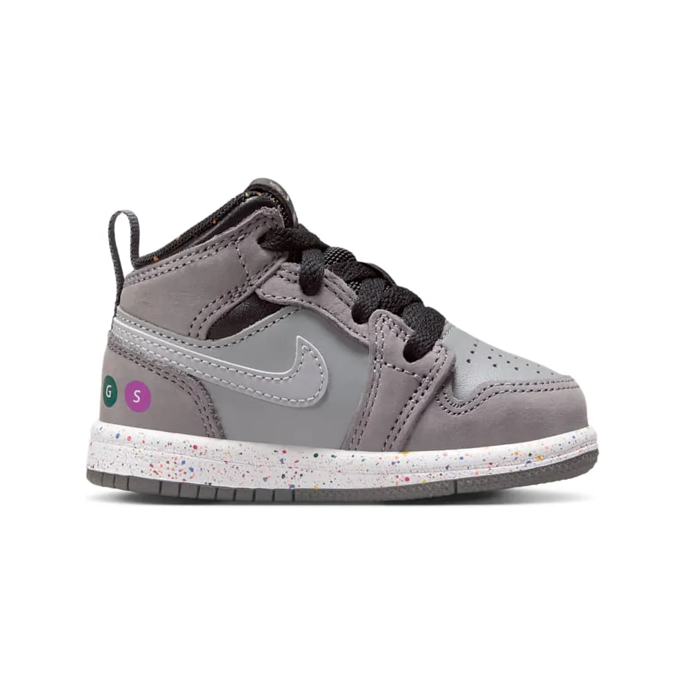 Air Jordan One Mid Gunsmoke / Matte Silver / Black (FZ1208-001)
